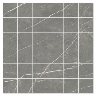 Marmor Mosaik Klinker <strong>Prestige</strong>  Mörkgrå Matt 30x30 (5x5) cm
